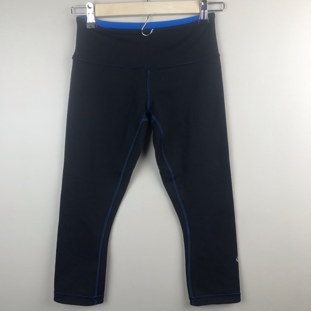 Lululemon leggings blue (reversible) size: 4